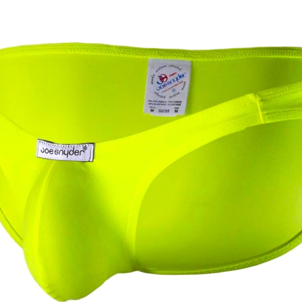 Joe Snyder bulge bikini sz L Yellow Pol